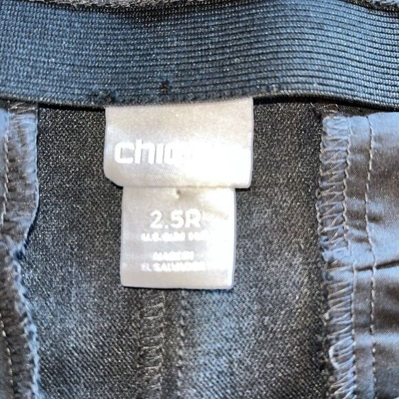 Chicos Pants Women’s Size 2.5R 14 Gray Pull On Wide‎ Leg Relaxed High Rise - Picture 8 of 14